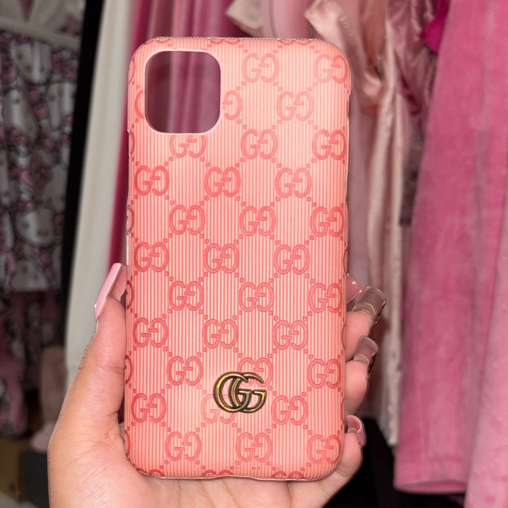 Gucci Coral GG Pattern Phone Case